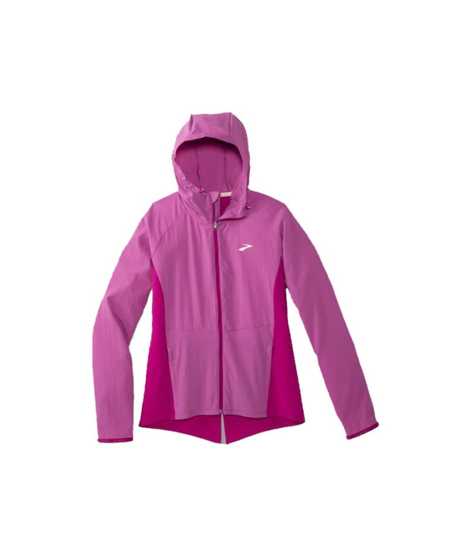 Casaco de running Brooks Canopy Frosted Mauve Mulher