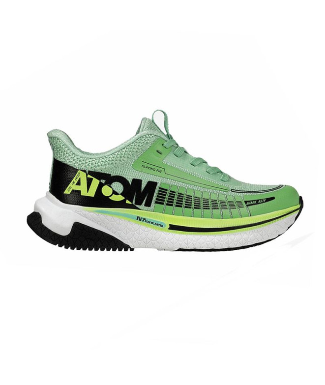 Chaussures par Running Atom At131 Shark Mako White Green Femme