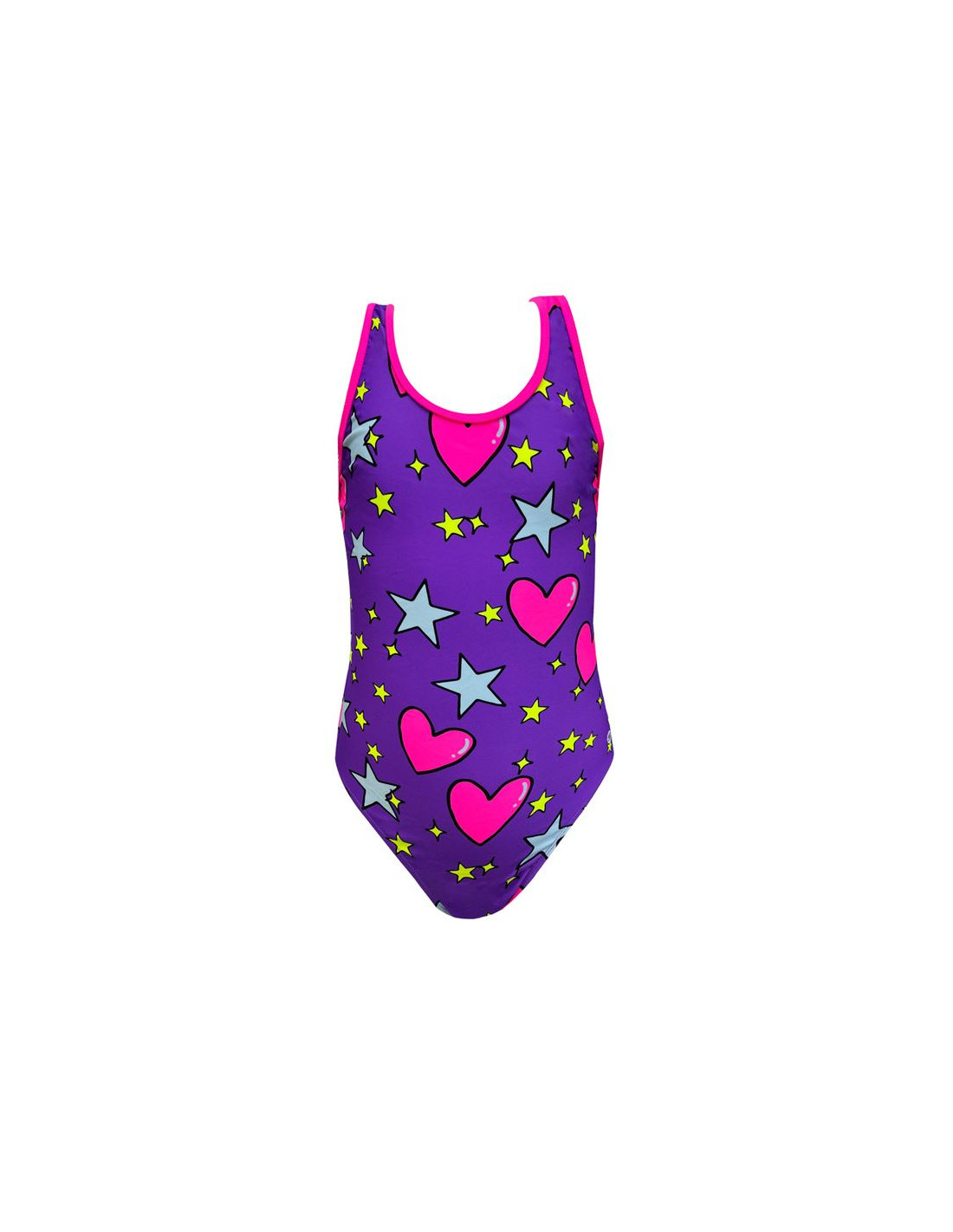 Bañador de natación ras estela classic back purple mujer