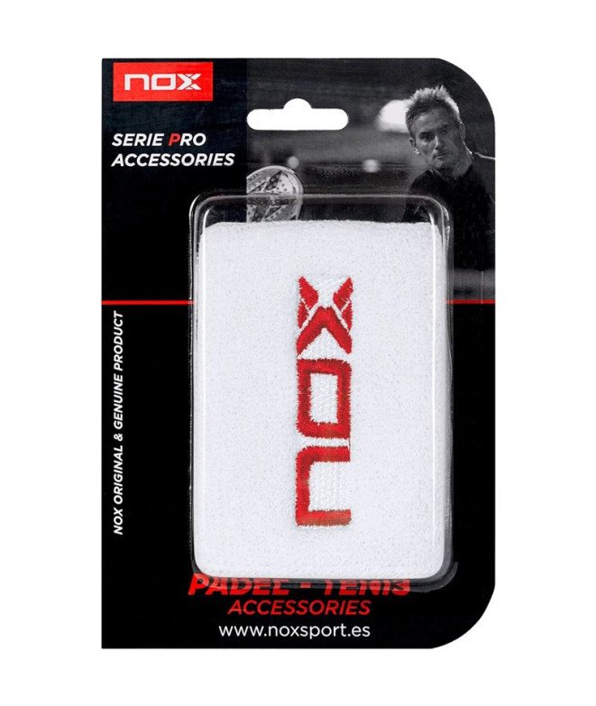 Pulseira de pulso de pádel Nox Branco/Vermelho