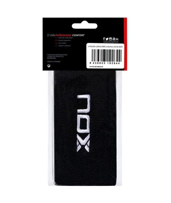 Pulseira de pulso de pádel Nox 2 uds Preto