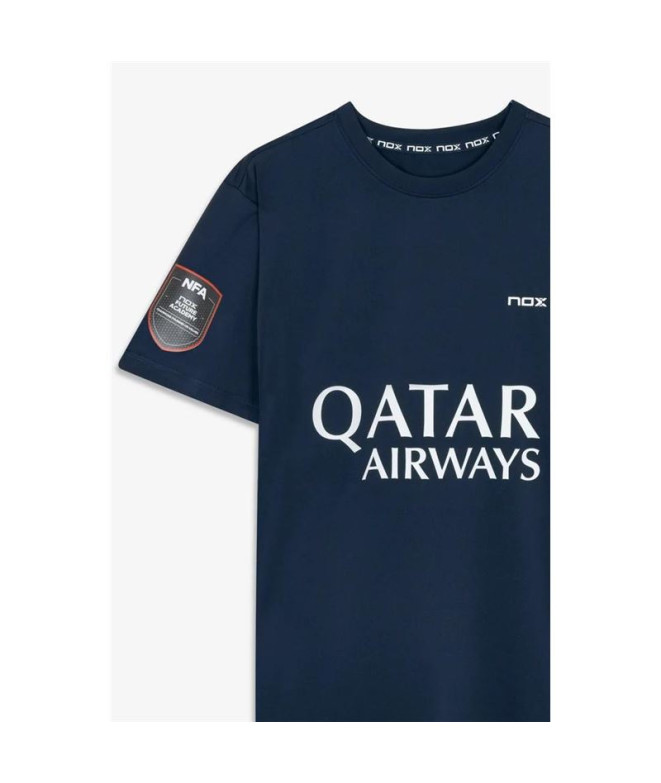 Camiseta de pádel Nox Sponsors AT10 Azul Oscuro