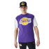 New Era T-shirt NBA Colour Insert LA Lakers roxa para homem