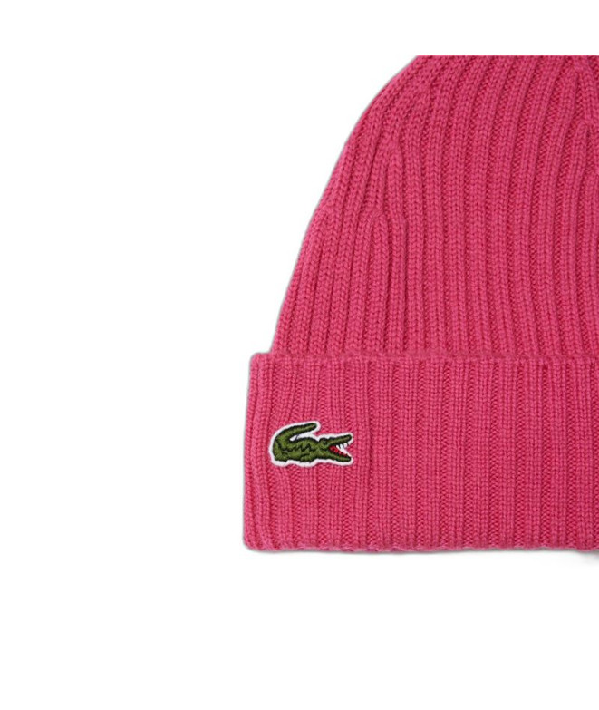 Gorro Lacoste Bonnet cor-de-rosa