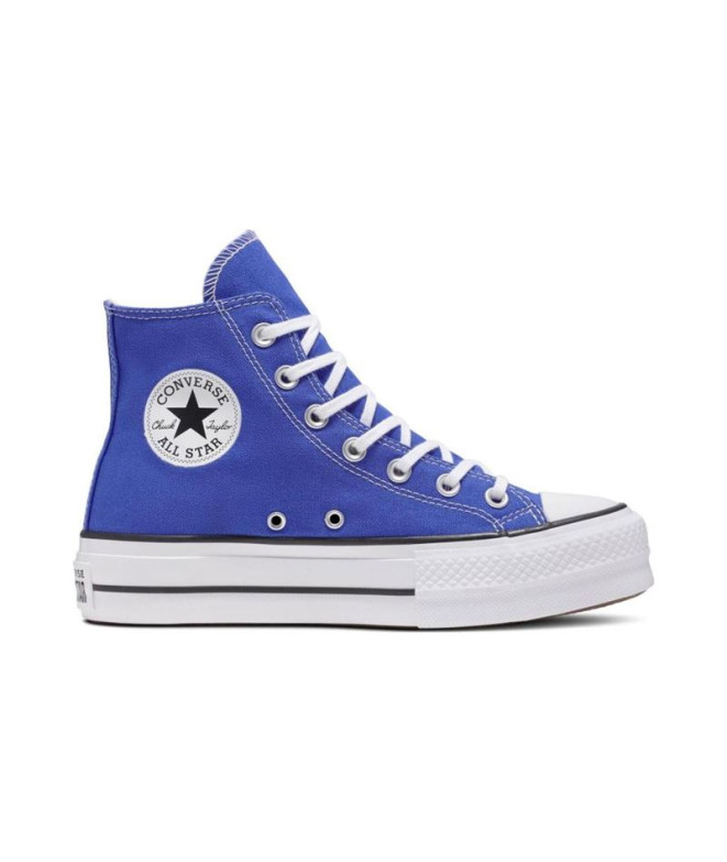 -running- Converse Chuck Taylor All Star Lift Hi Blue Flame/White/Black Women's Shoes
