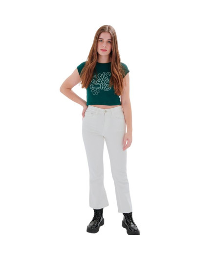 Pantalón 24Colours Mujer Blanco Pantalón 24Colours Mujer Blanco