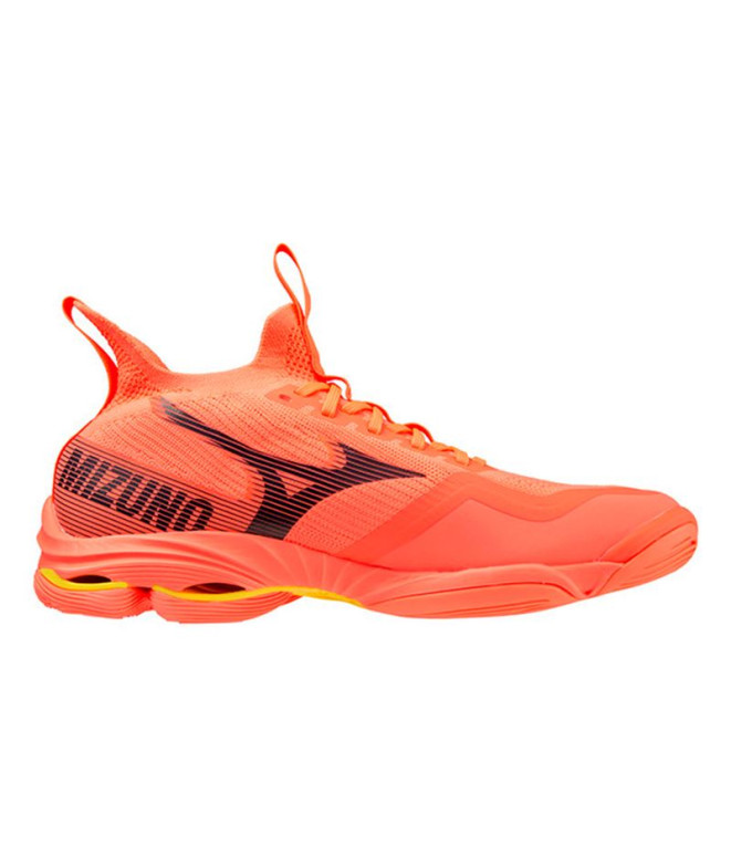 Chaussures par Volley-ball Mizuno Wave Lightning Neo2 Fluor Orange