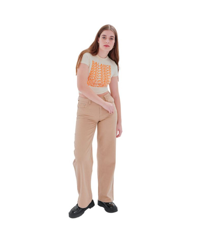 Pantalones 24Colours Mujer Beige