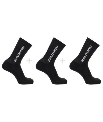 Meias de Fitness Salomon 3-Pack-Vanilla Ice-Metal-H