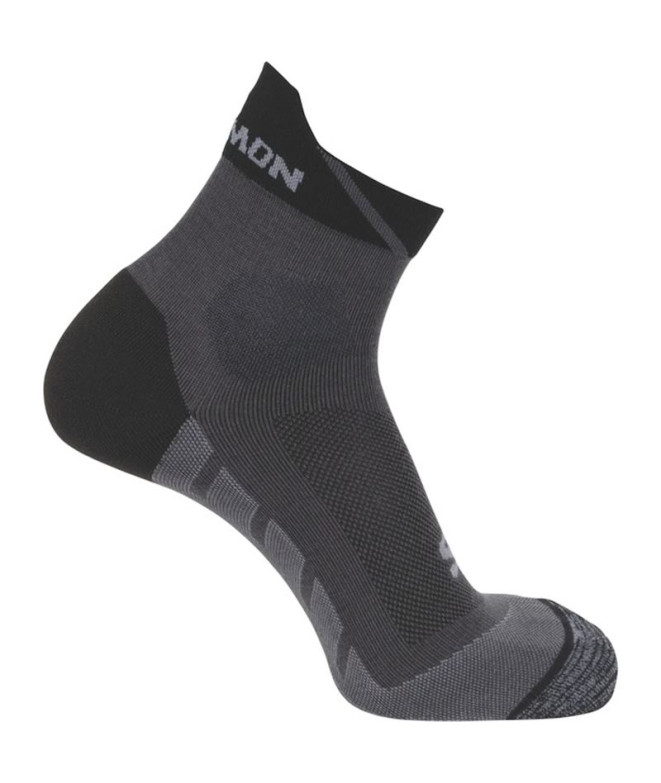 Chaussettes de Running Salomon Speedcross Ankle-Blanc-Gris clair Melang