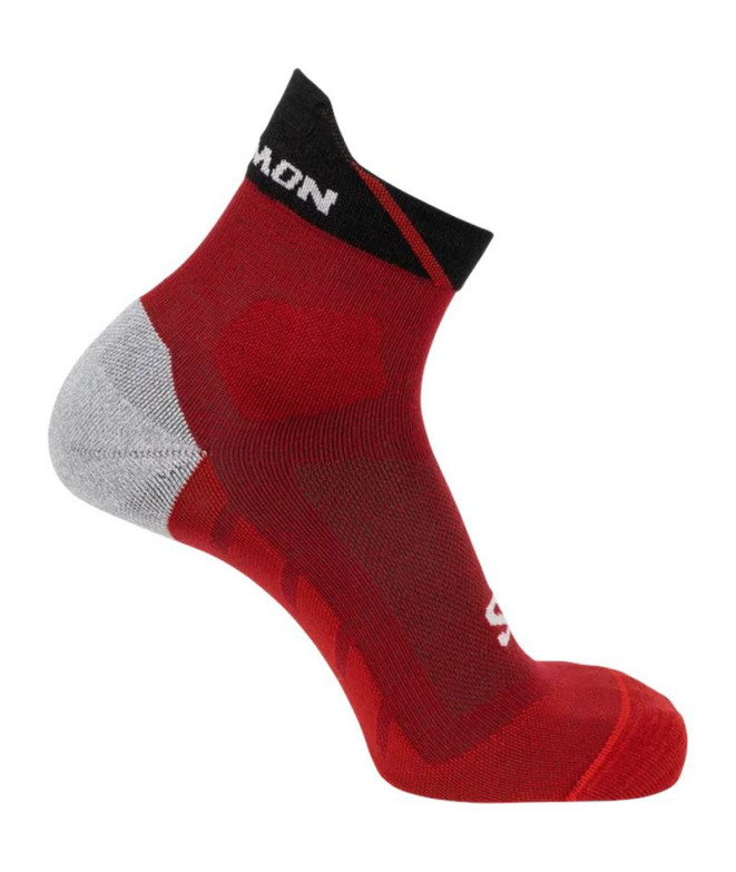 Chaussettes de Running Salomon Aero Crew-White-Quarry-Quiet Shade