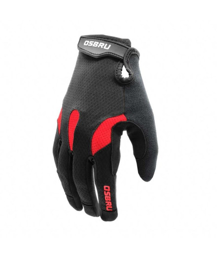Luvas Ciclismo da Osbru Competition Bert Preto/Vermelho