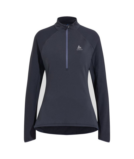Camiseta de Trail Odlo 1/2 Zip Zeroweight Unissex