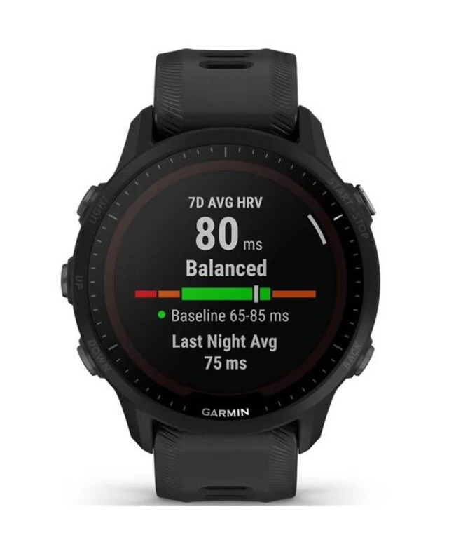 Relógio Garmin Forerunner 955, Solar Emea, Preto