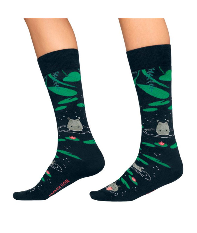 Chaussettes Jimmy Lion Hippos Bleu foncé