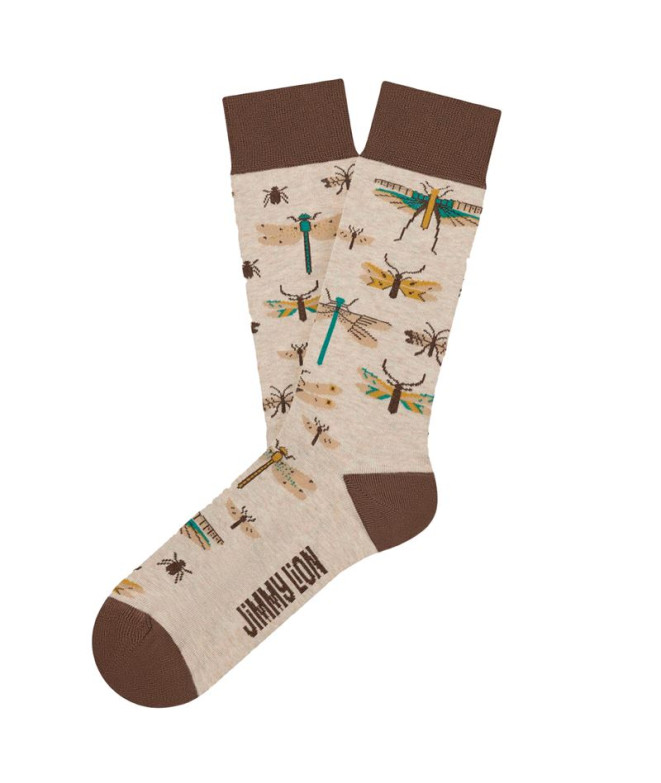 Meias Jimmy Lion Insectos Bege