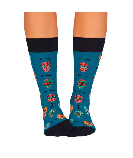 Meias Jimmy Lion Skulls Acqua