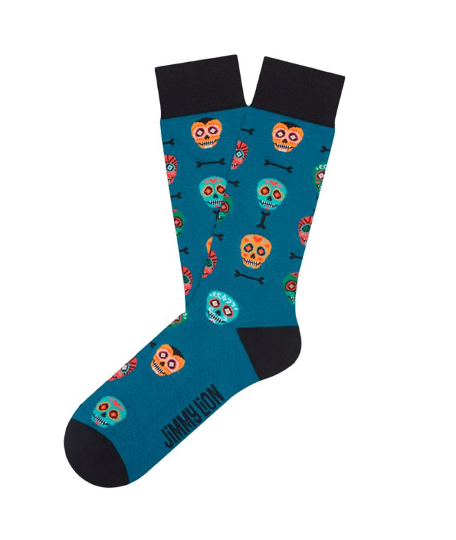 Meias Jimmy Lion Skulls Acqua