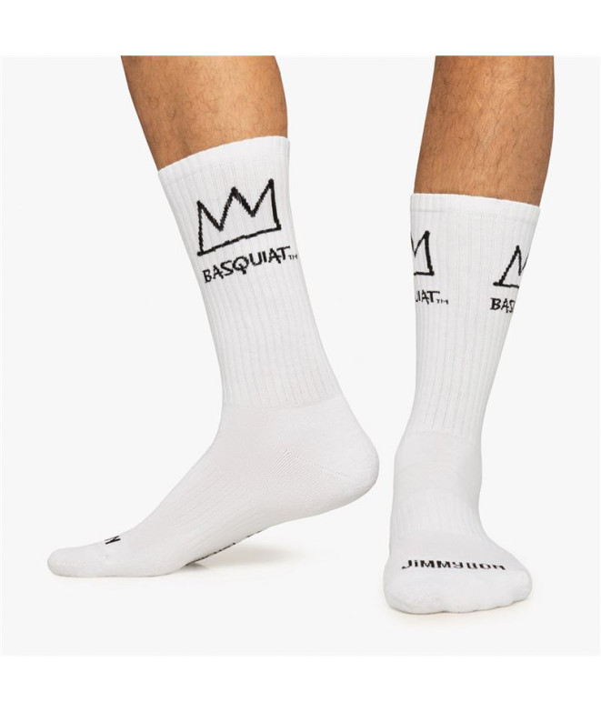 Calcetines Jimmy Lion Athletic Basquiat Crown White