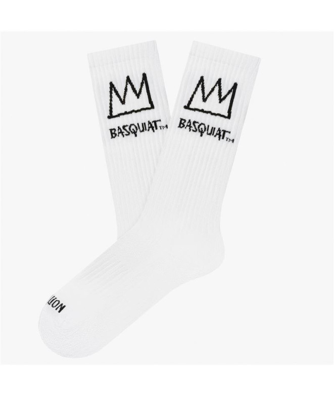 Meias Jimmy Lion Athletic Basquiat Crown Branco