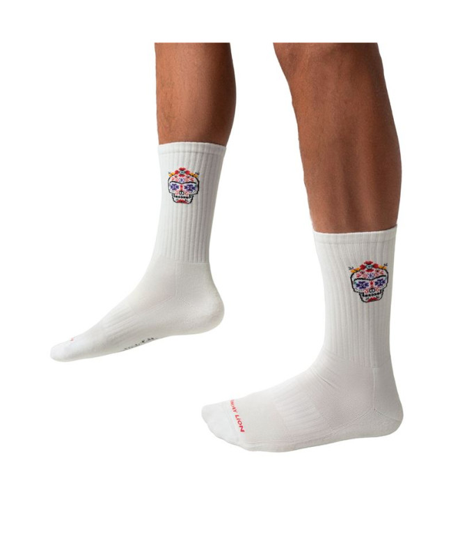 Chaussettes Jimmy Lion Athletic Frida Calavera White