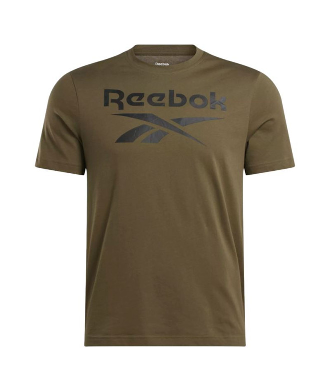 Camiseta Reebok Identity Logotipo grande empilhado Homem