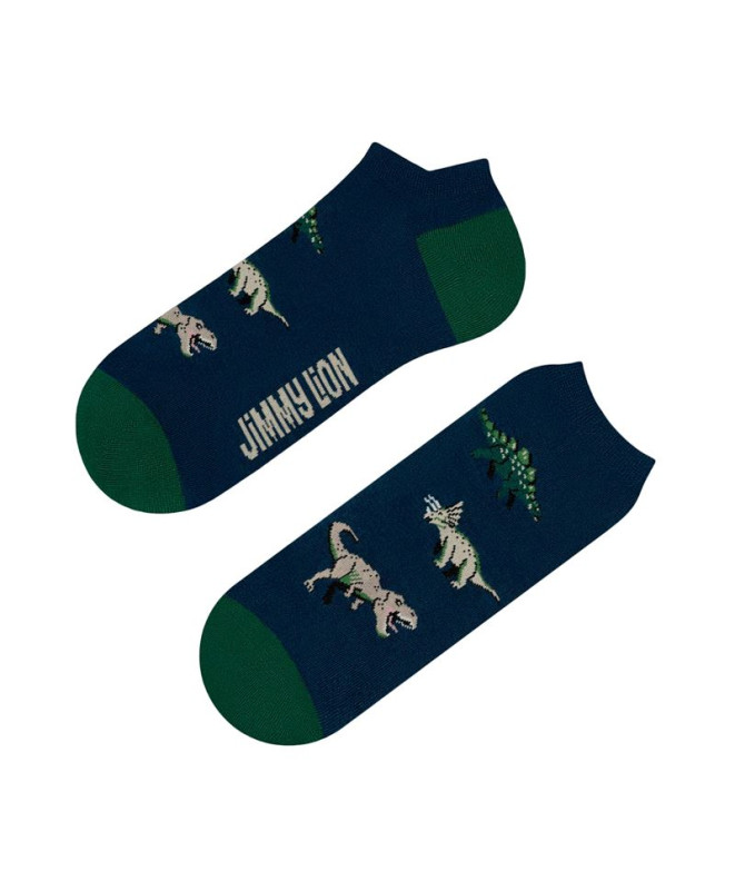 Chaussettes Jimmy Lion Jurassic Dinos No Show Bleu