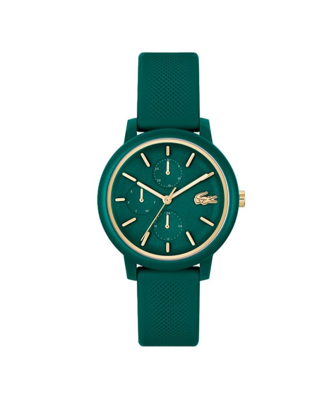 Relógio Lacoste multifunções . Caixa TR90 verde 38mm