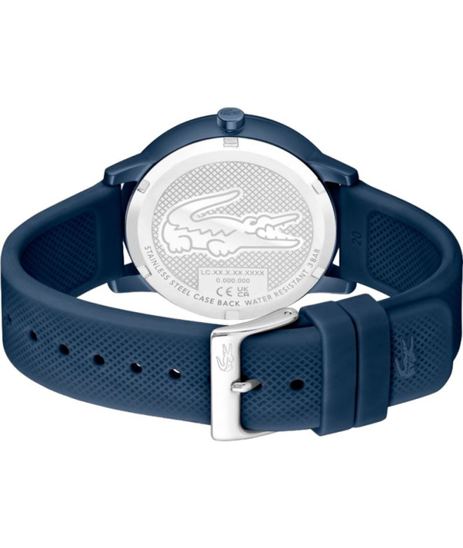 Reloj 3 agujas, caja de aluminio azul semi mate...