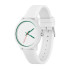 Reloj Lacoste 3 agujas. Caja de TR90 42mm blanca