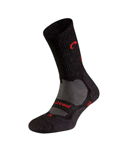 Meias de Montanha Lurbel Mountain Five Preto/Vermelho