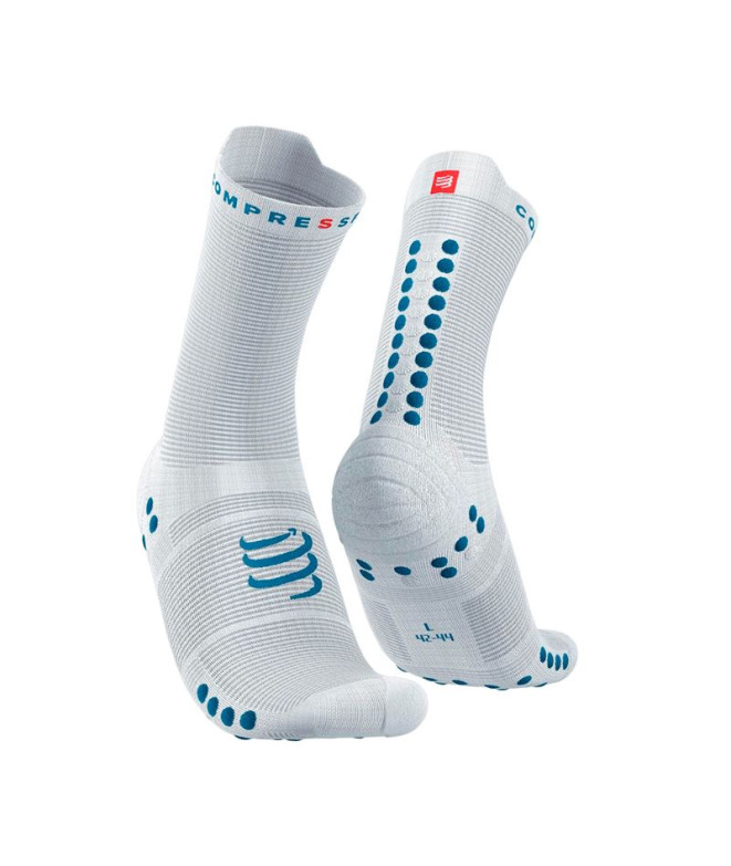 Chaussettes de Running Compressport Pro Racing v4.0 Run High White