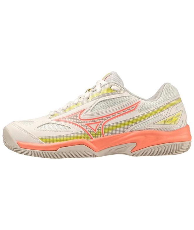 Chaussures de Pádel Mizuno Break Shot 4 CC White Femme