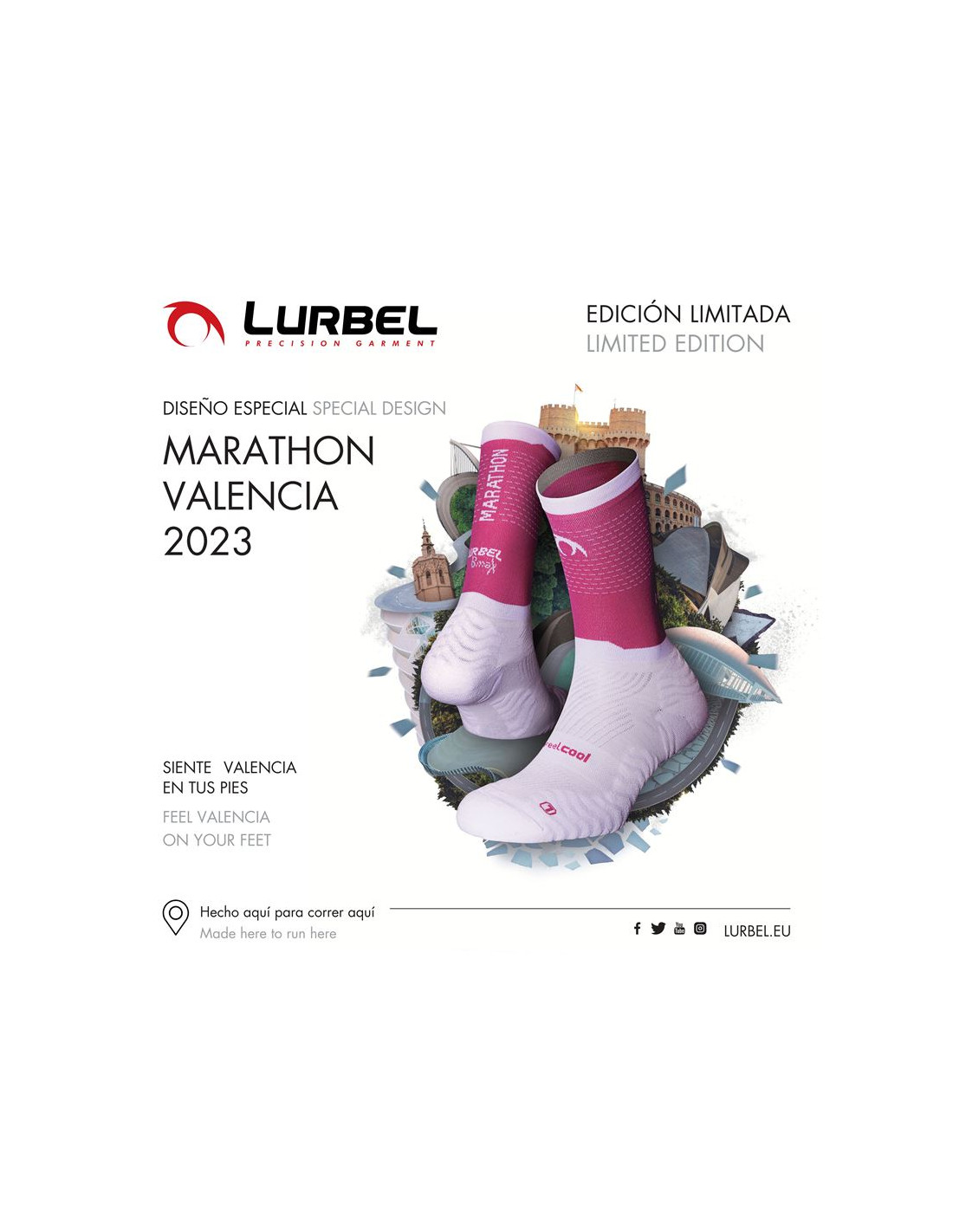 Calcetines Lurbel Tiwar Five Edición Limitada Maratón Valencia