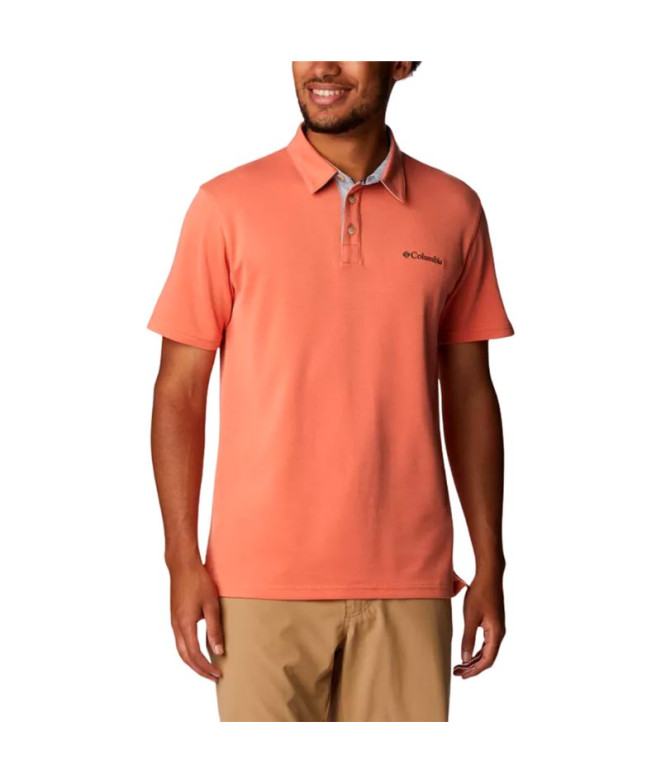 Polo de Montanha Columbia Nelson Point™ Orange Homem