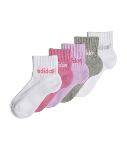 Calcetines adidas Lin Ank 5P Infantil Blanco
