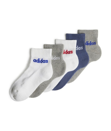 Chaussettes adidas Lin Ank 5P Enfant Blanc