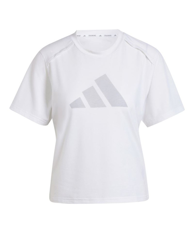 Camiseta de Fitness adidas Essentials Power Bl Mujer Blanco