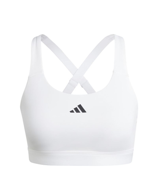 Sujetador Deportivo de Fitness adidas Essentials Tlrdrct Hs Mujer Blanco