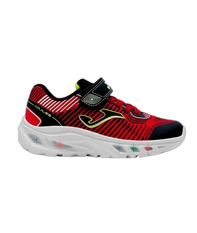 Zapatillas Casual Joma Aquiles 2406 Rojo Negro Infantil