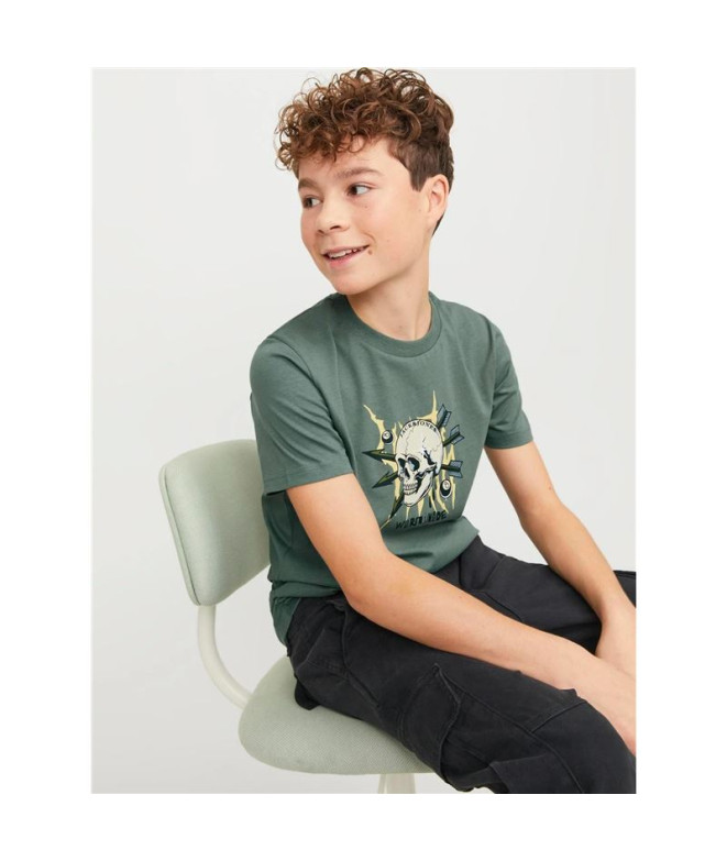 T-shirt Jack & Jones Jorheavens Neck Enfant Vert