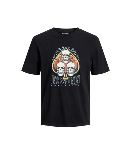 Camiseta Jack & Jones Jorheavens  Neck Infantil Negro Camiseta Jack & Jones Jorheavens  Neck Infantil Negro