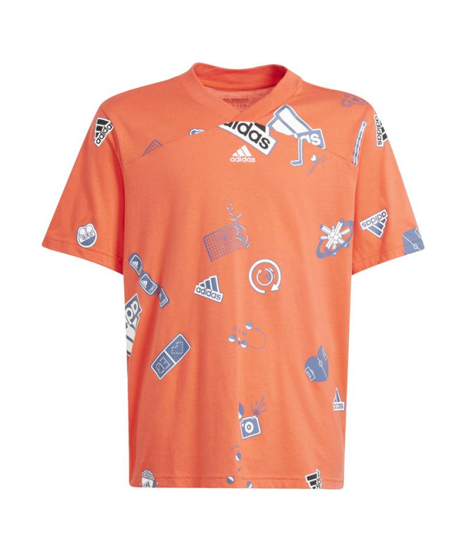 Camiseta adidas Bluv Infantil Rojbri