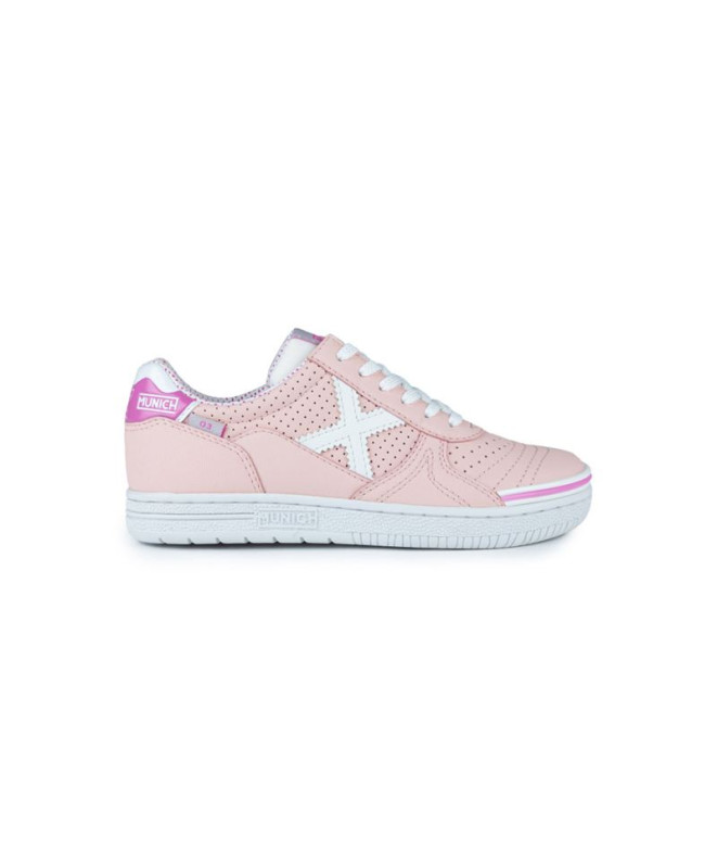 Chaussures de Football sala Munich G-3 Kid Profit 409 Enfant Rose