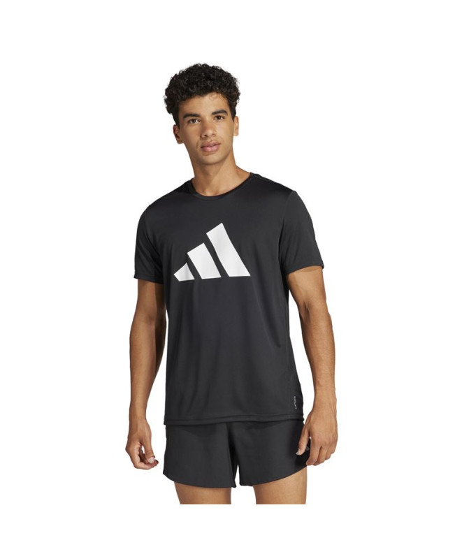 Camiseta de Running adidas Run It Hombre Negro