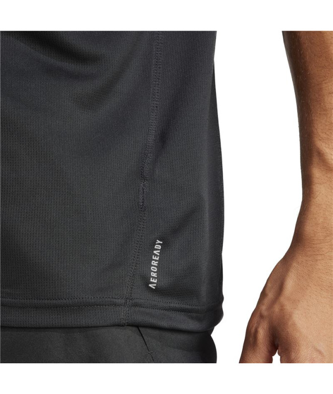 Camiseta de Running adidas Run It Hombre Negro