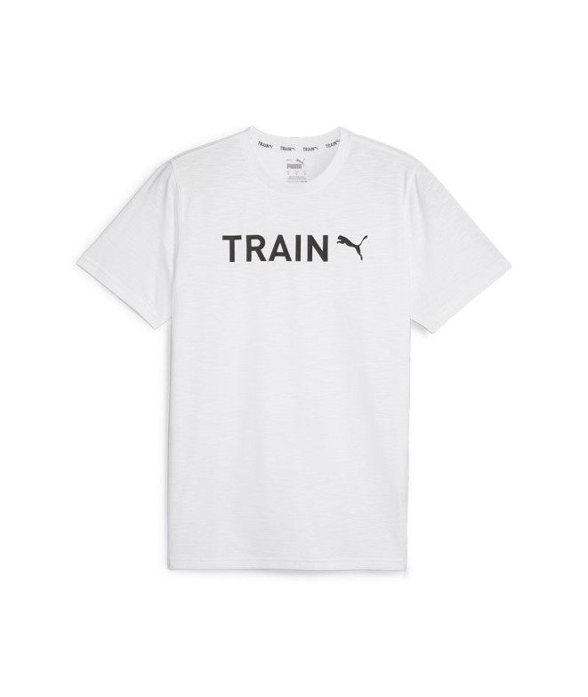 Camiseta por Fitness Puma Graphic White Homem