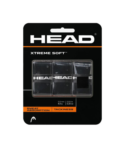 Overgrip de tennis Head XtremeSoft Overwrap Noir