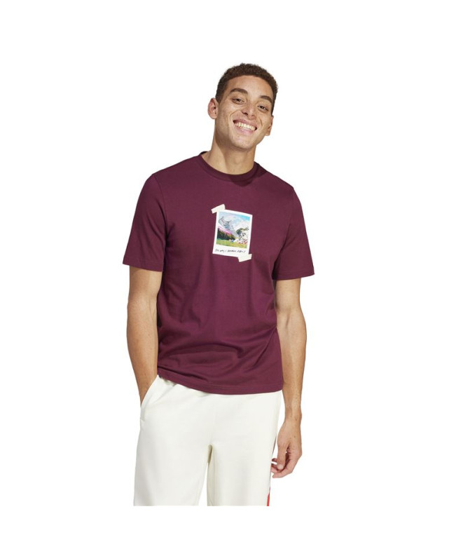 T-shirt adidas All Day I Homme Granate