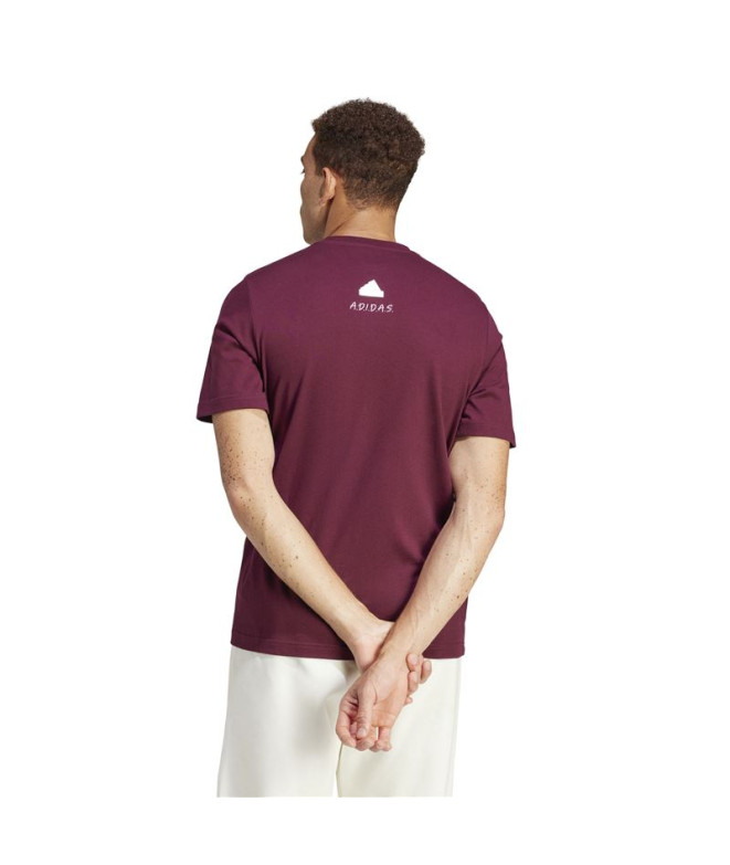 Camiseta adidas All Day I Homem Granate